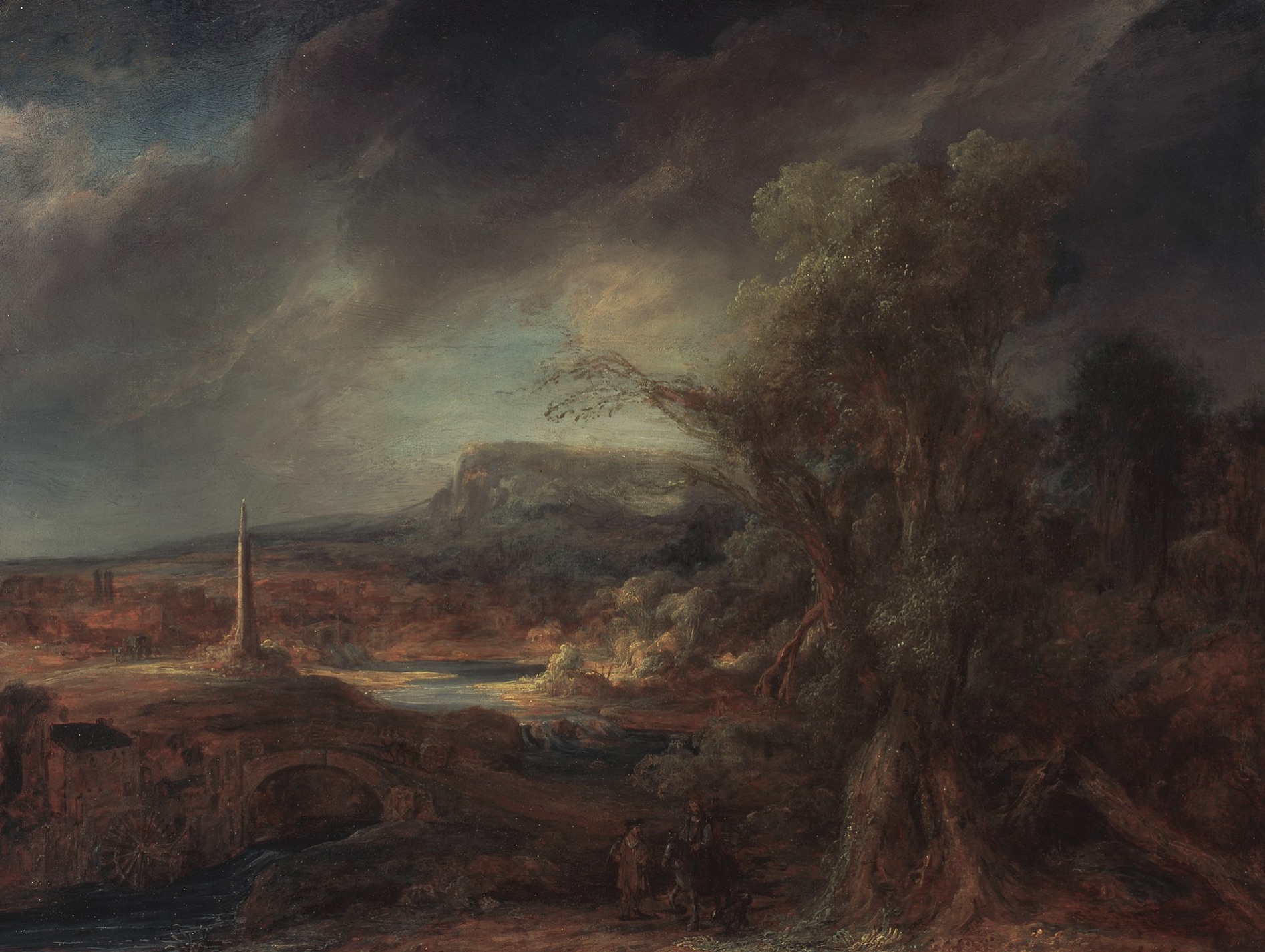 “Landscape with Obelisk” by Govaert Flinck 